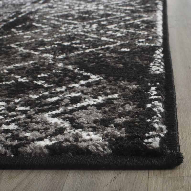 Adirondack ADR111 Machine Made Indoor Runner - Black/Silver - 2'-6"x10' - Safavieh