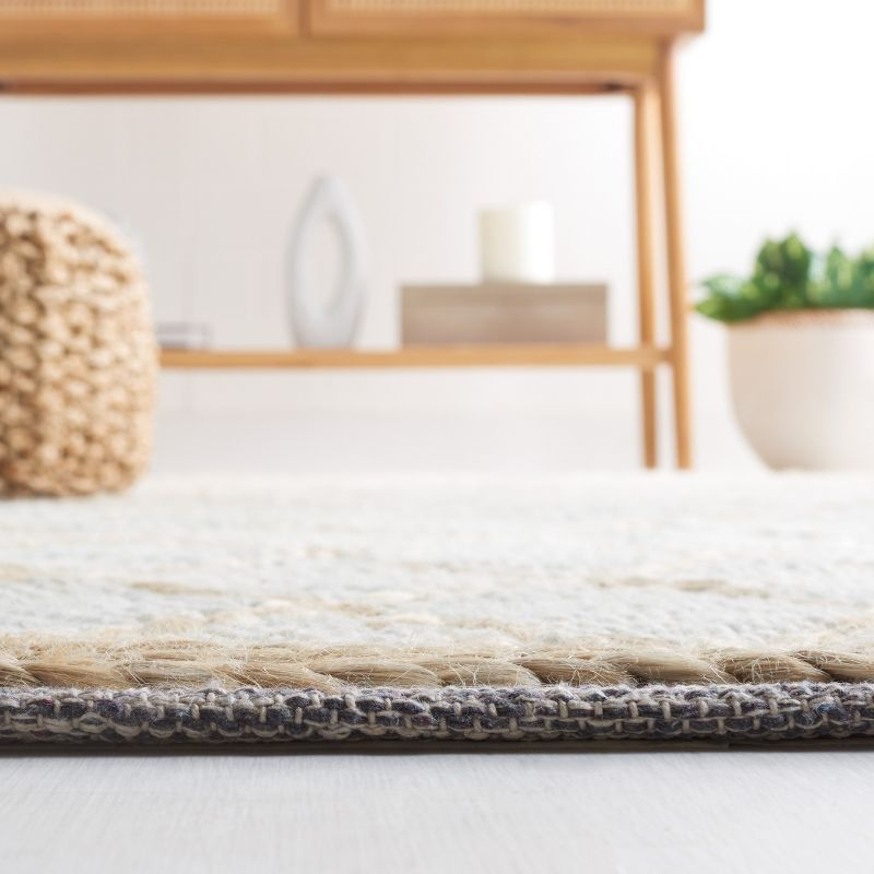 Natura NAT223 Hand Woven Indoor Area Rug - Teal/Natural - 8'x10' - Safavieh