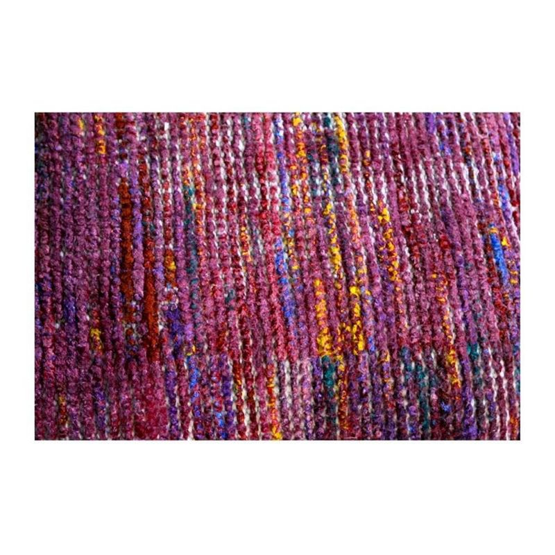 Moti Lia Multi Ottoman Pouf  Upholstered in Multi-Color Fabric 18"D x 18"W x 18"H