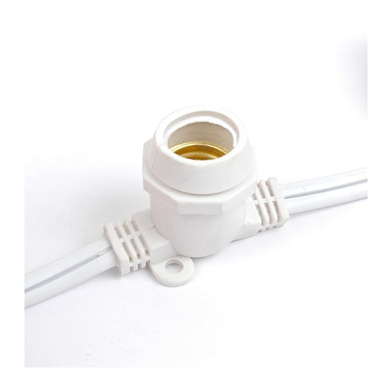 Novelty Lights E17 Intermediate Base 264 Bulbs Socket String White Wire 330 Feet (Bulbs Not Included)