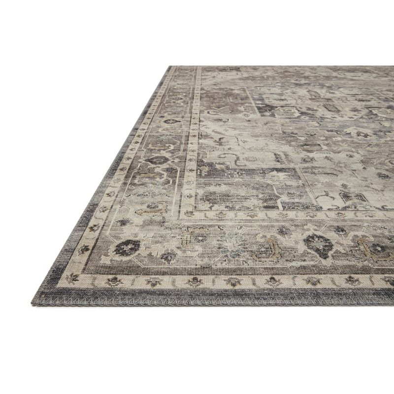 2'6"x7'6" Hathaway Runner Rug Steel Gray/Ivory - Loloi Rugs: Traditional Medallion, Indoor, Flat Pile, Polyester