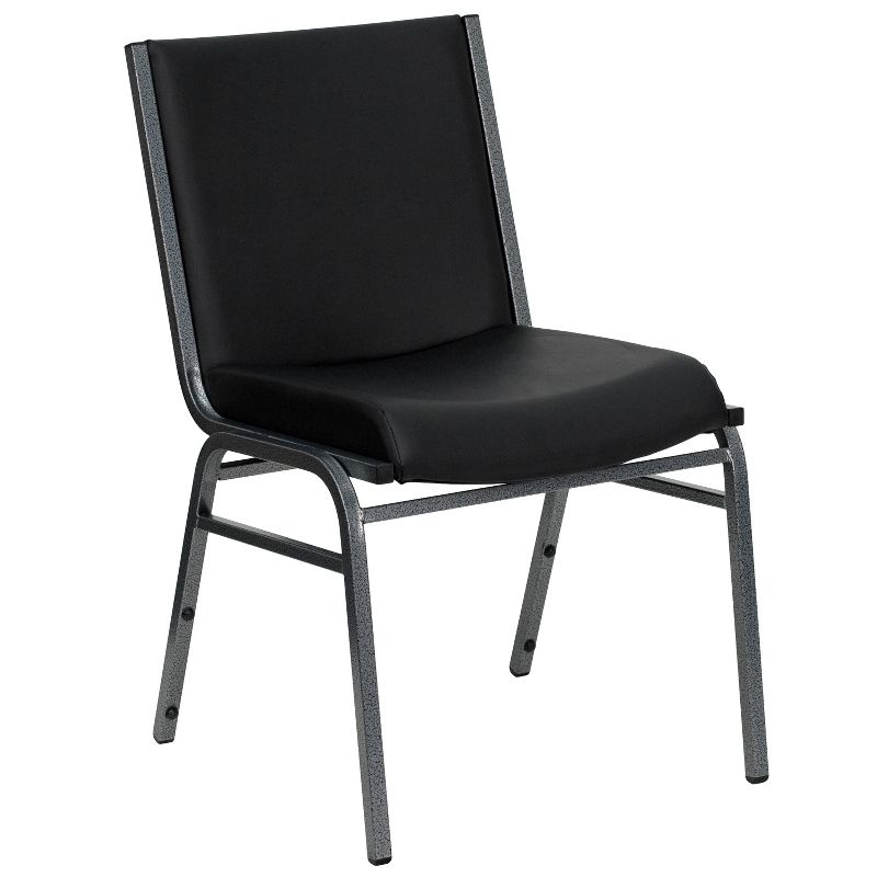 Flash Furniture HERCULES Series Heavy Duty Black Vinyl Stack Chair