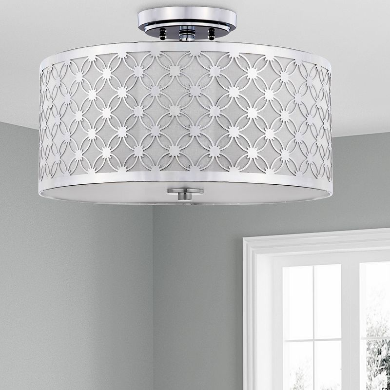 Hutch Flush Mount - FLU4002 - Chrome - Safavieh