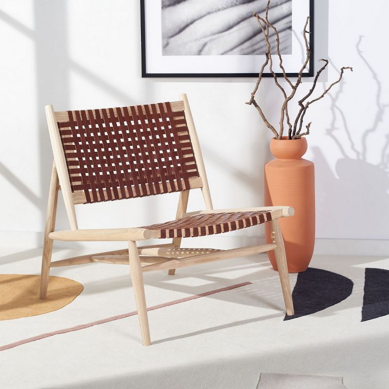Soleil Accent Chair - ACH1001 - Cognac/Natural - Safavieh