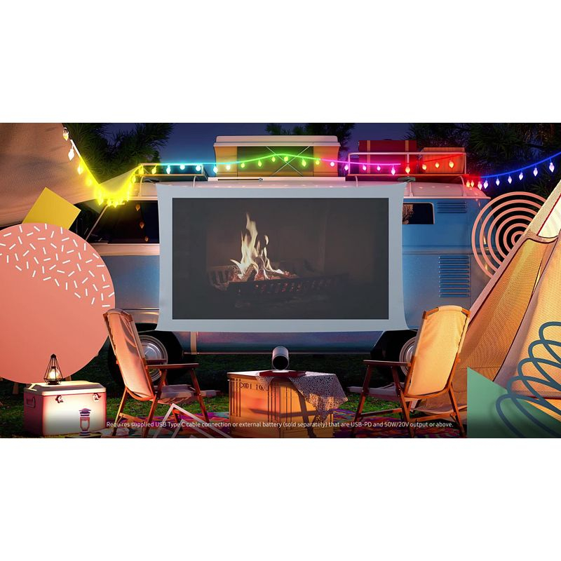 Samsung 30-100" The Freestyle 2nd Gen with Gaming Hub FHD HDR Smart Portable Projector (SP-LFF3CL)