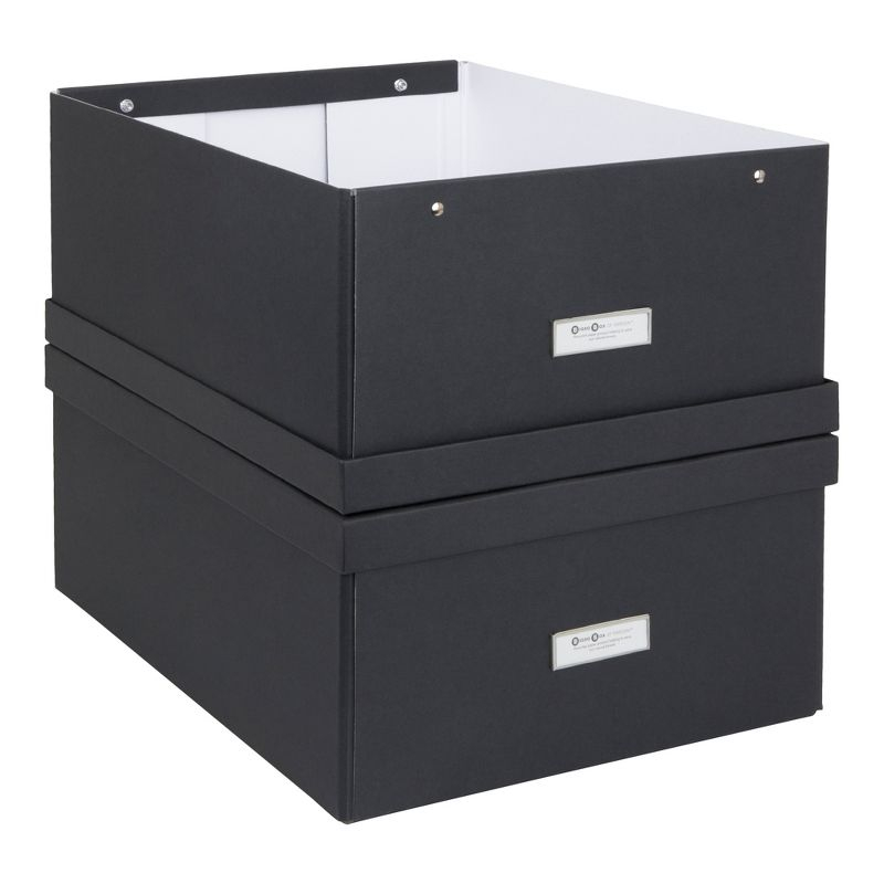 Bigso Katrin Collapsible Storage Box with Labelframe - Simple Assembly without Tools