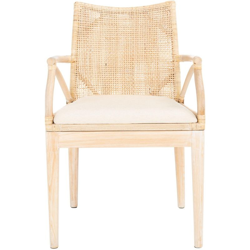 Gianni Arm Chair - SEA4011 - Natural/White Washed - Safavieh