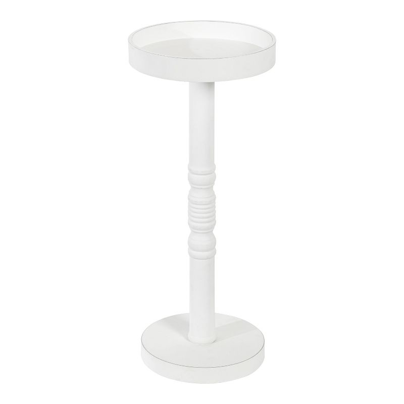 Kate and Laurel Bellport Square Wood Drink Table, 10x10x22, White