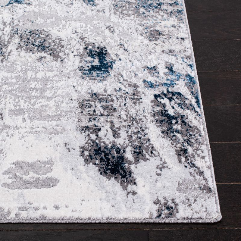 Amelia ALA232 Power Loomed Runner Rug - Grey/Blue - 2'x12' - Safavieh.