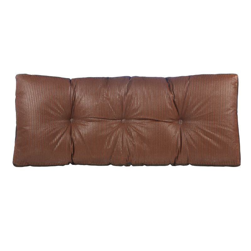 Gripper 35" Tufted Omega Universal Bench Cushion Gold: Indoor Woven Polyester Rectangle Seat, 3" Thick, 36"x14"