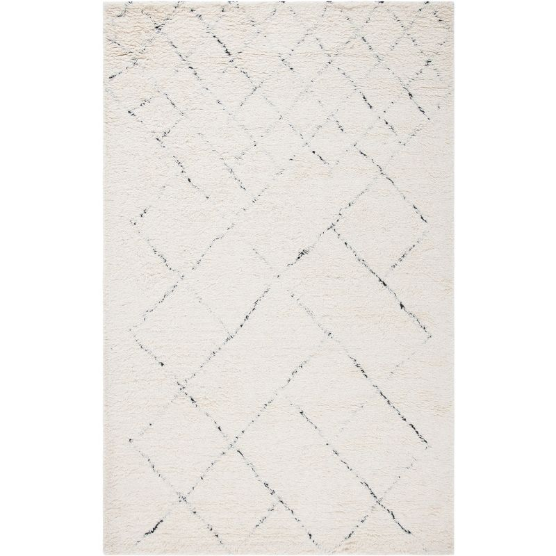 Casablanca CSB914 Hand Tufted Area Rug - Ivory/Black - 8'x10' - Safavieh.