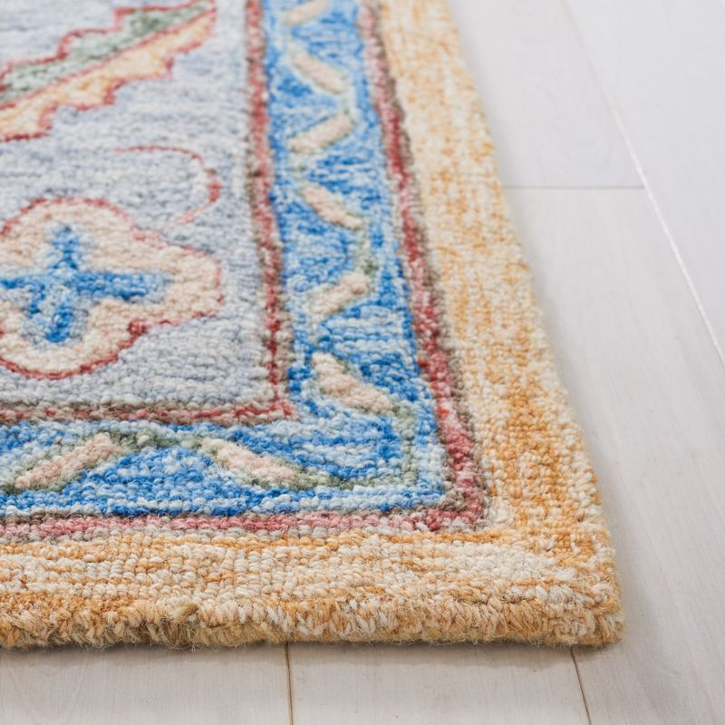 Metro MET352 Hand Tufted Indoor Accent Rug - Yellow/Rust - 3'x5' - Safavieh
