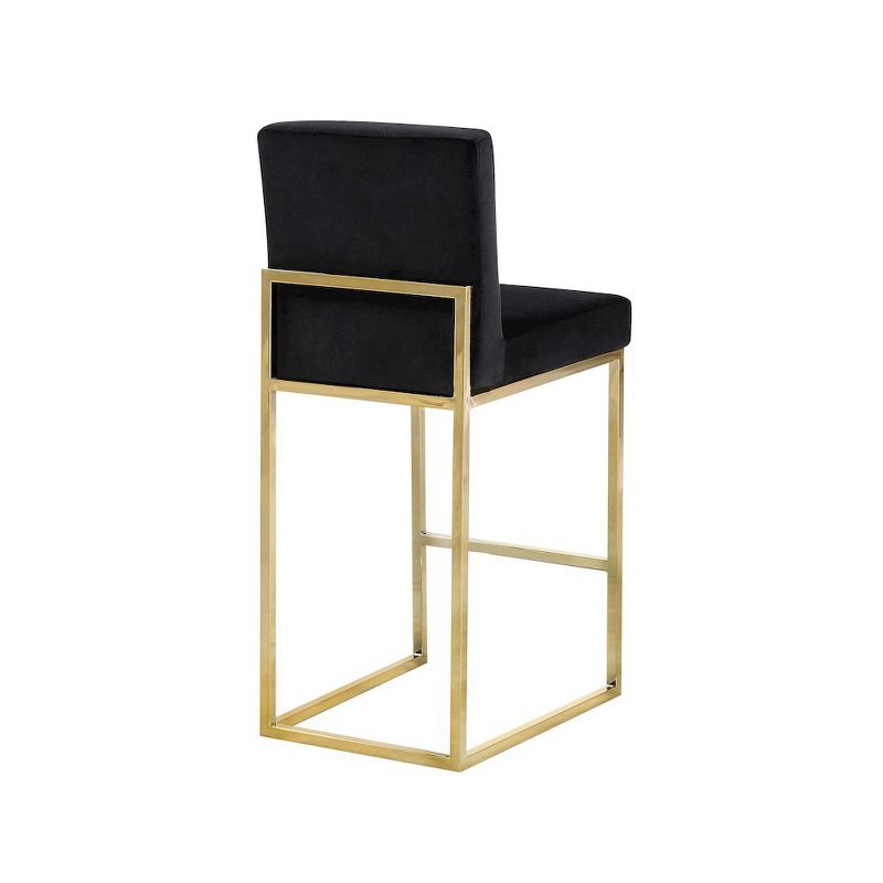 Meridian Furniture Giselle 26"H Velvet Counter Stool in Black