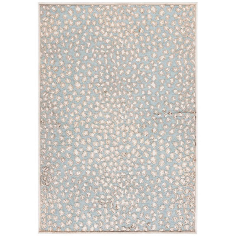 Paradise PAR84 Power Loomed Indoor Area Rug - Stone/Aqua - 5'3"x7'6" - Safavieh.