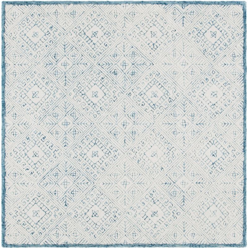 Glamour GLM660 Hand Tufted Area Rug - Blue/Ivory - 6'x6' - Safavieh.