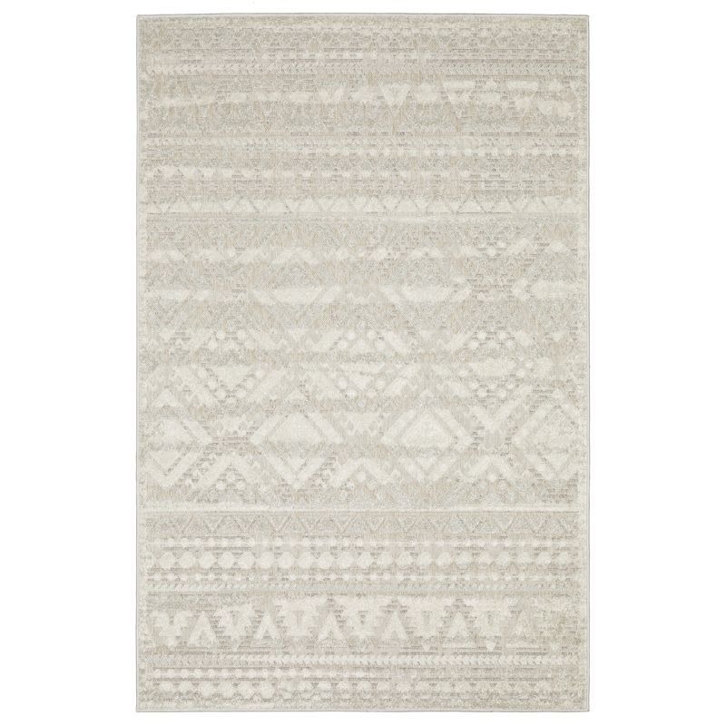 Captiv8e Designs 7'10"x10'10" Tiana Tone on Tone Beige/Ivory Area Rug