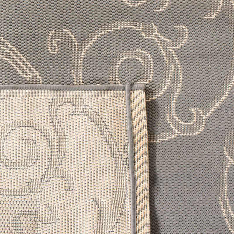 Courtyard CY2665 Power Loomed Indoor and Outdoor Runner Rug - Grey/Natural - 2'3"x12' - Safavieh