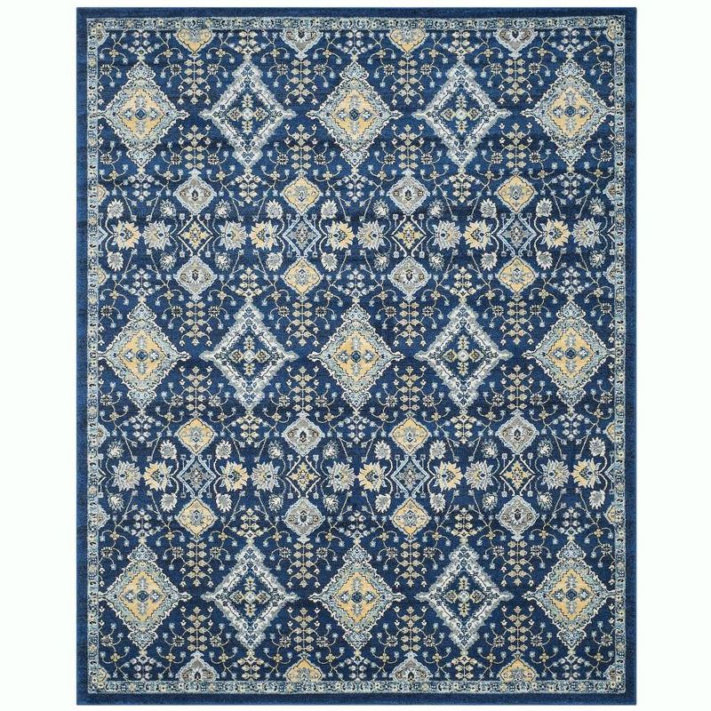 Evoke EVK224 Power Loomed Area Rug - Royal/Ivory - 8'x10' - Safavieh.