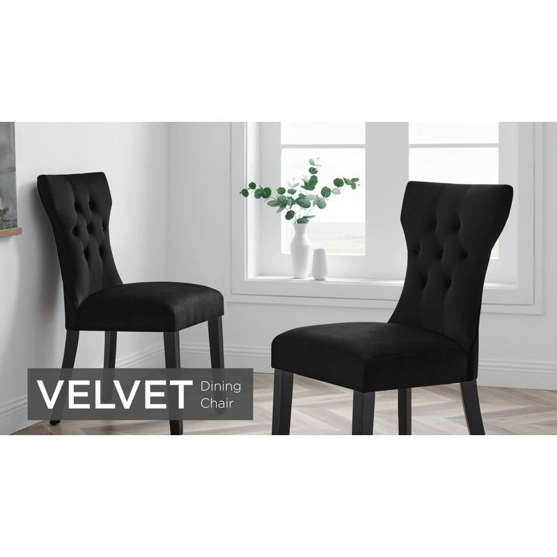 Set of 2 Silhouette Performance Velvet Dining Chairs White - Modway