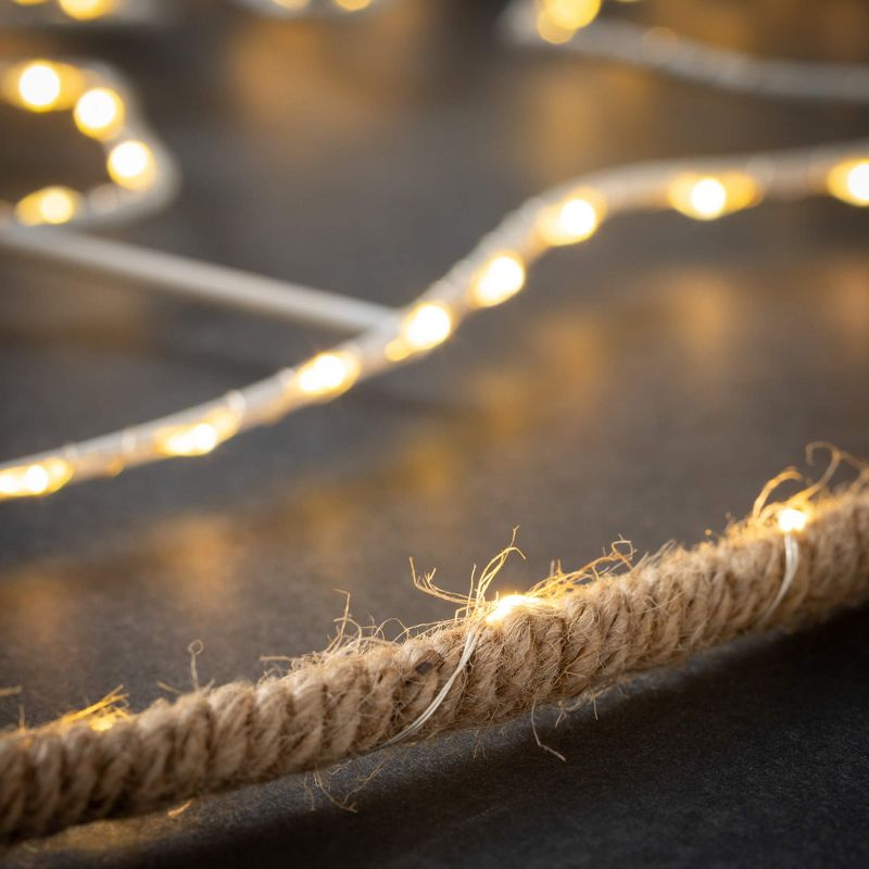 30"H Sullivans Christmas LED Deer Scene Wall Decor, White, Indoor Christmas Decor