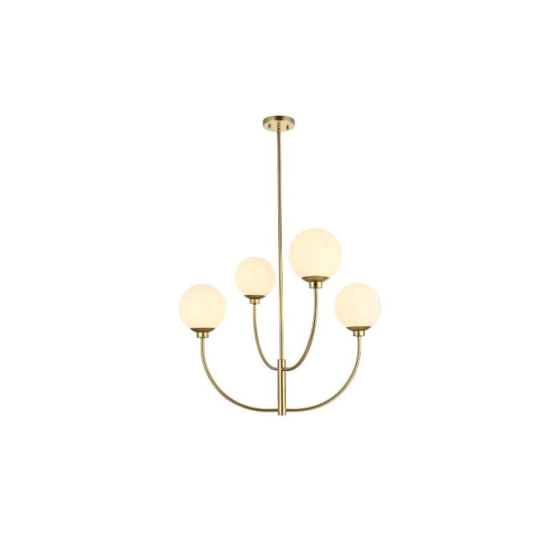 Elegant Lighting Nyomi 36-Inch Chrome Chandelier with Minimalist Look