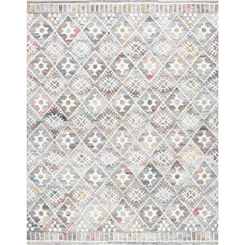 Roslyn ROS803 Hand Tufted Area Rug - Red/Ivory - 8'x10' - Safavieh.