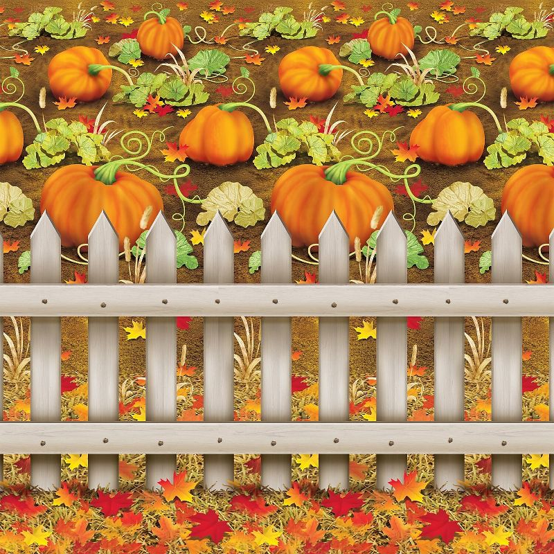 Beistle 4' x 30' Pumpkin Patch Backdrop 90023