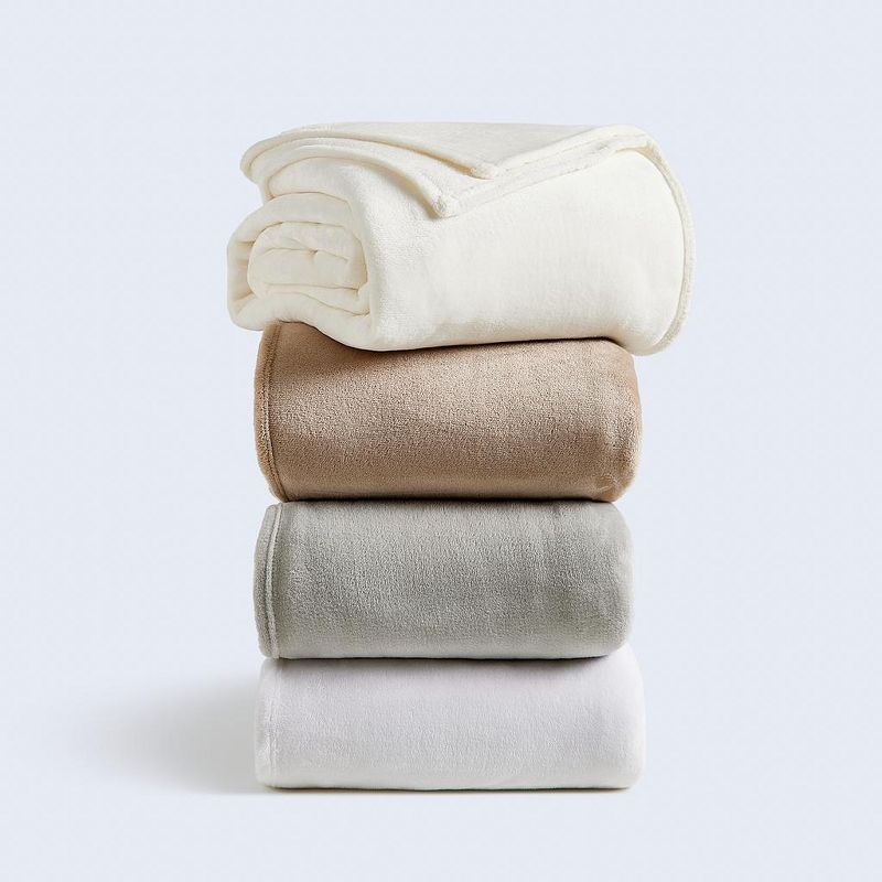 Cosy House Collection Everyday Series Fleece Blanket - Tan, Throw