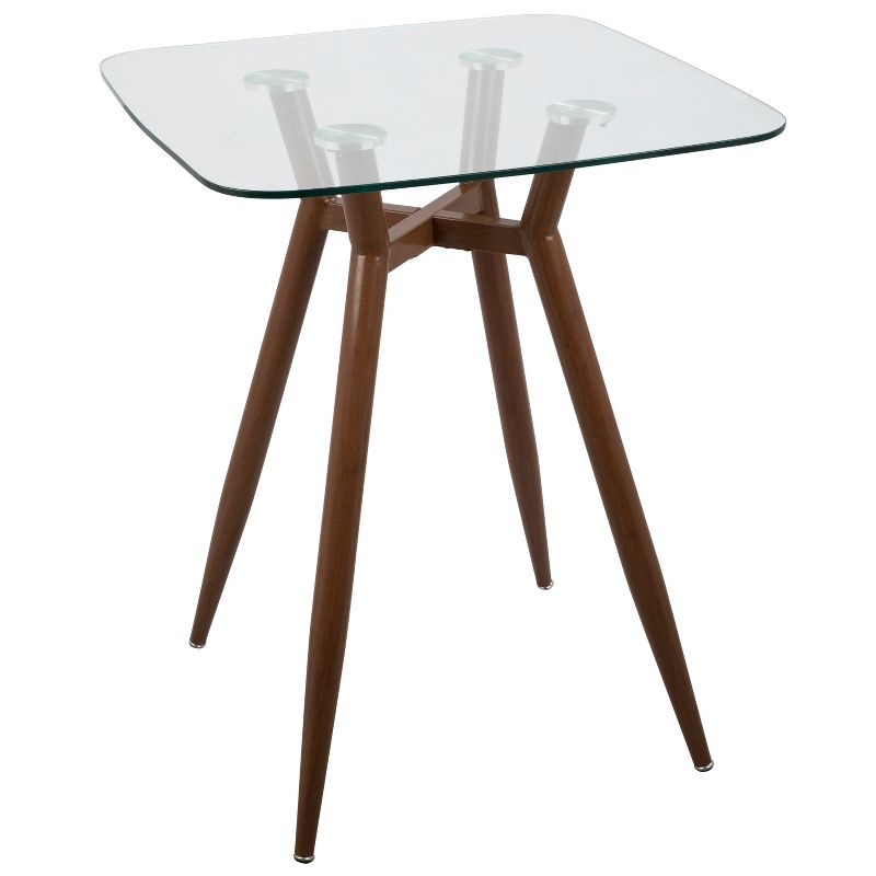Clara Mid-Century Modern Square Counter Table Walnut - LumiSource