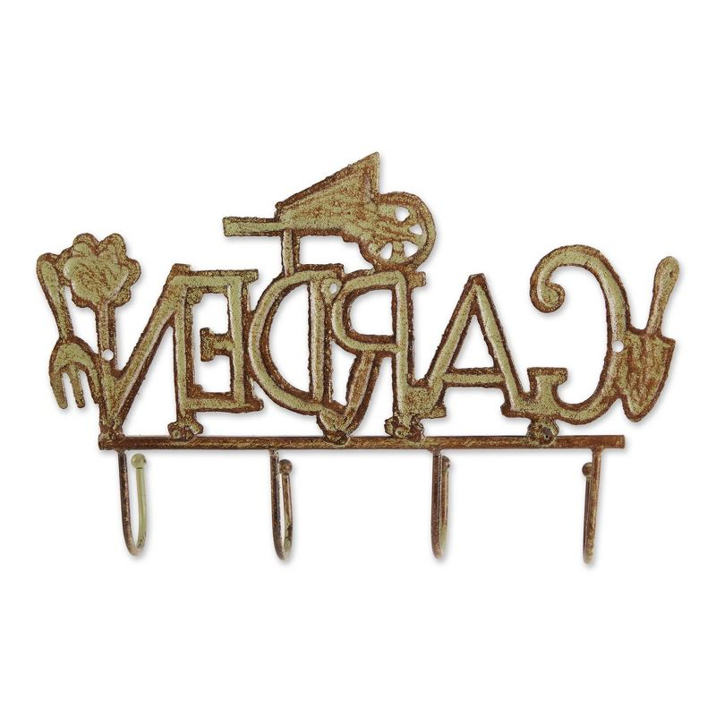 2.13" Indoor/Outdoor Garden Wall Hook Cast Iron Plant Stand Brown - Zingz & Thingz: Rectangle Novelty Planter Holders, No Assembly Required