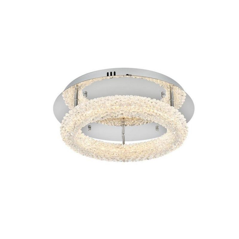 Elegant Lighting Bowen 1 - Light Flush Mount in  Chrome