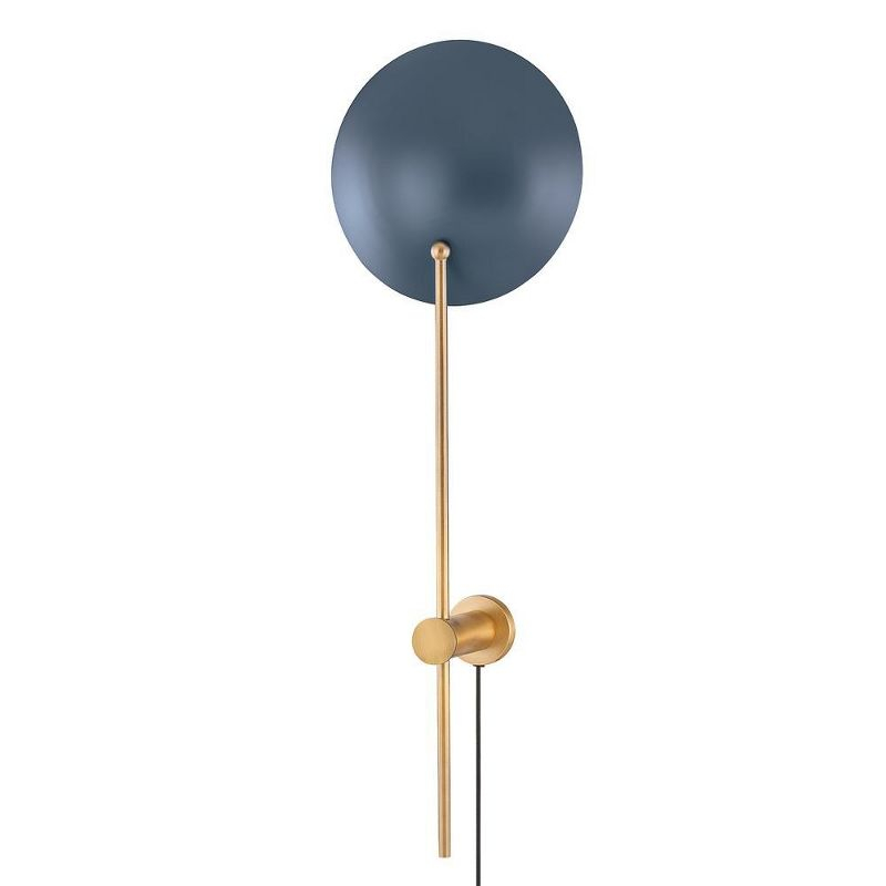 Sereno Plug-In Sconce - Blue and Brass
