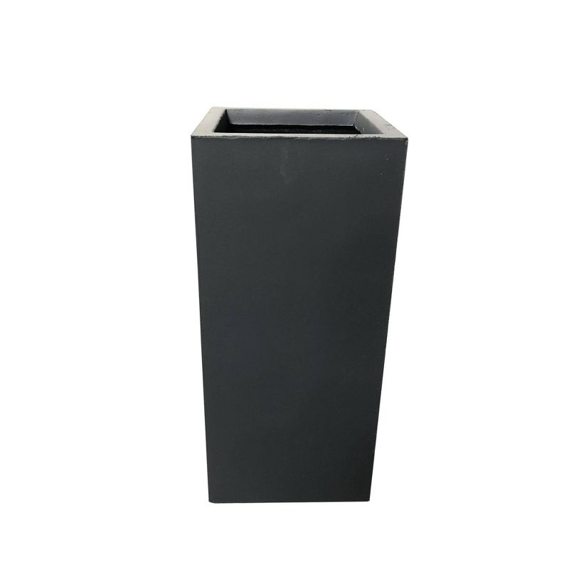 Rosemead Home & Garden, Inc. 24" x 11" Rectangular Kante Lightweight Modern Tall Outdoor Planter Charcoal