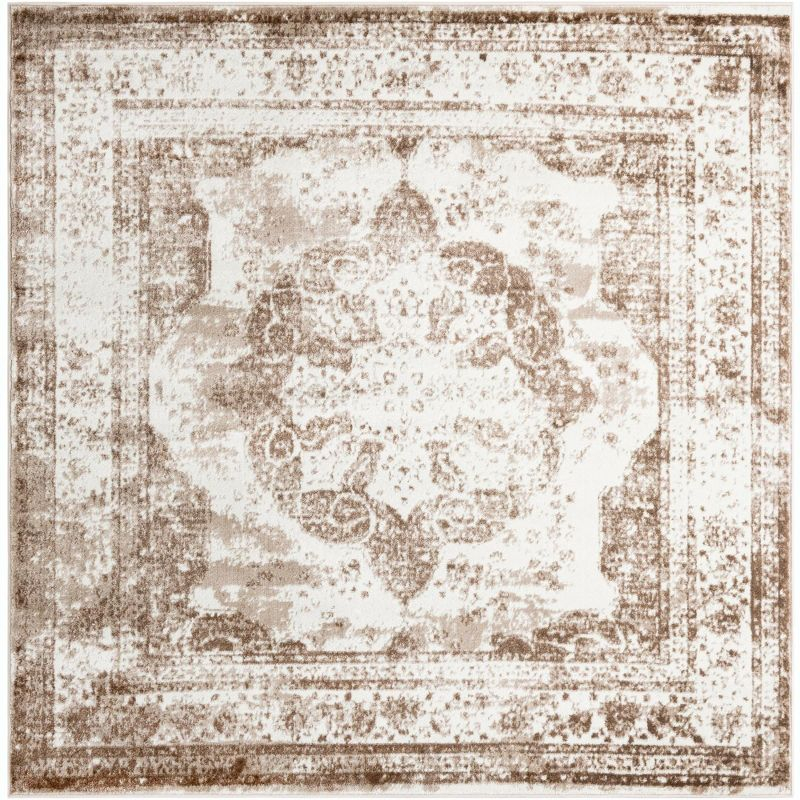 Unique Loom 8' 0 x 8' 0 Sofia Salle Garnier Beige Area Rug