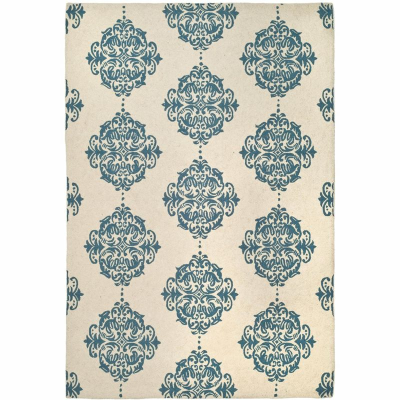 Chelsea HK145 Handmade Area Rug - 3'9"x5'9" - Ivory/Blue - Safavieh