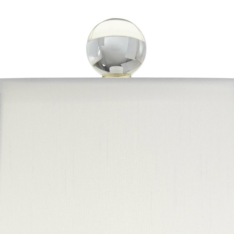 Vienna Full Spectrum Traditional Table Lamps 28.75" Tall Set of 2 Faceted Crystal and Brass White Bell Shade for Living Room Family Bedroom