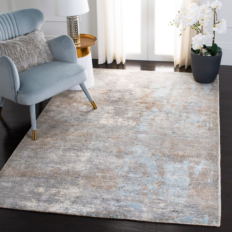Restoration Vintage RVT113 Hand Tufted Area Rug - Grey/Blue - 3'x5' - Safavieh.