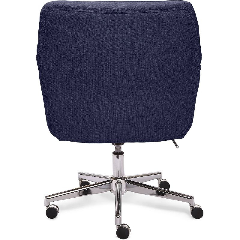 Style Ashland Home Office Chair Sanctuary Blue - Serta: Mid-Century, Adjustable, Twill Fabric