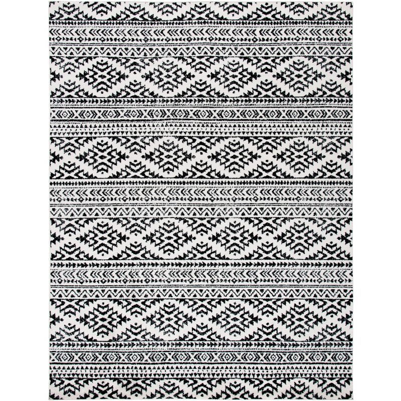 Tulum TUL272 Power Loomed Area Rug - Ivory/Black - 8'9"x11'9" - Safavieh.