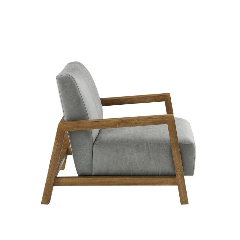 Ink+Ivy Easton Low Profile Accent Chair Gray: Upholstered Polyester, Wood Frame, 300lb Capacity
