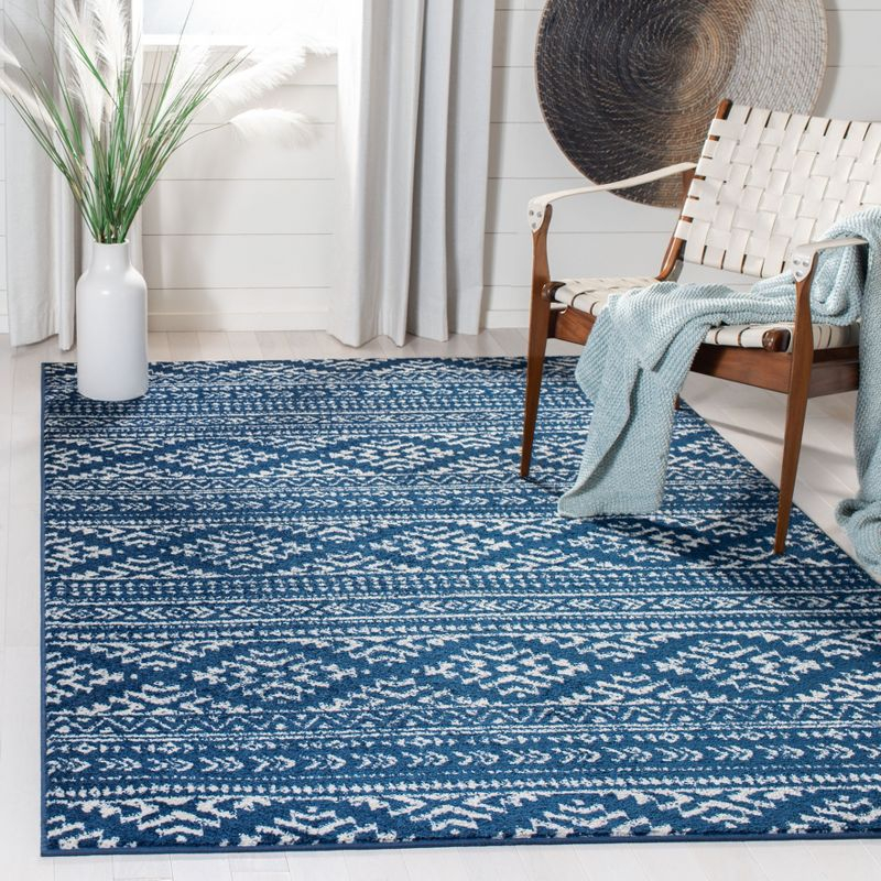 Tulum TUL272 Power Loomed Area Rug - Navy/Ivory - 5'3"x7'6" - Safavieh.