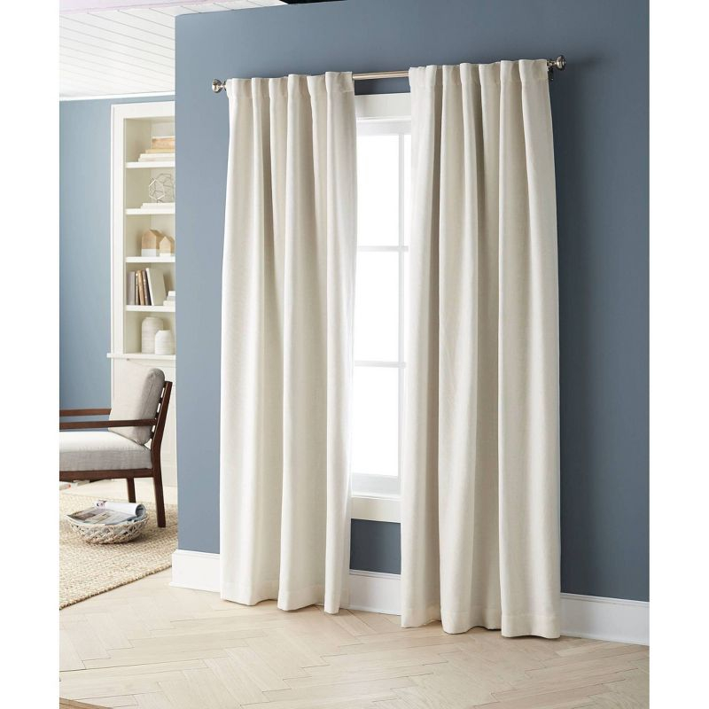 50"x95" Blackout Aruba Window Curtain Panel Sour Cream - Threshold™: Recycled Polyester, Traditional Style, OEKO-TEX Certified