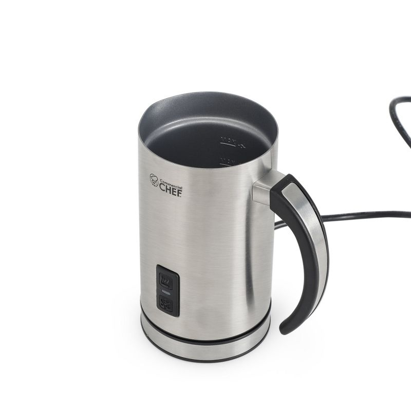 COMMERCIAL CHEF Milk Frother with 360 Cordless Base, Stainless Steel