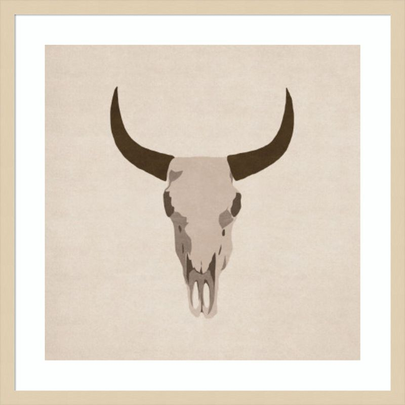 Amanti Art Skull by Emel Tunaboylu Wood Framed Wall Art Print 25 in. x 25 in.