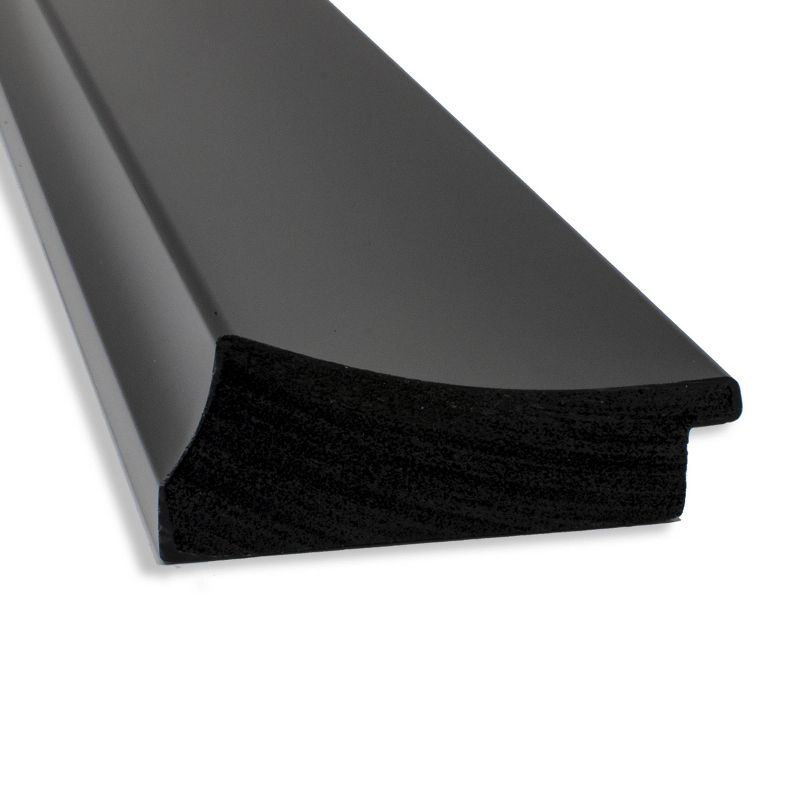 24" x 30" Non-Beveled Grand Black Wall Mirror - Amanti Art: Modern Rectangle, Polystyrene Frame