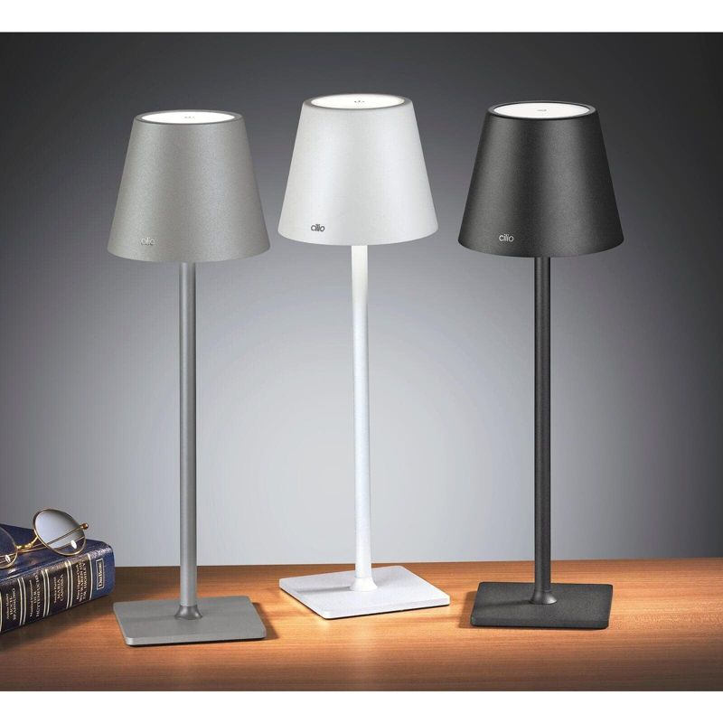 CILIO "Sole" LED Table Lamp, white, 13.75" x 4.25" dia.