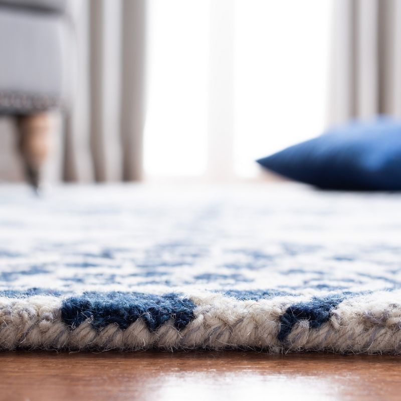 Micro-Loop MLP647 Hand Tufted Area Rug - Ivory/Blue - 5'x8' - Safavieh.