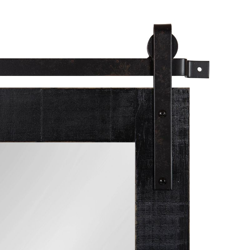 24" x 31" Cates Framed Wall Mirror with Shelf Black - Kate & Laurel All Things Decor: Modern Rectangular, No Assembly Required