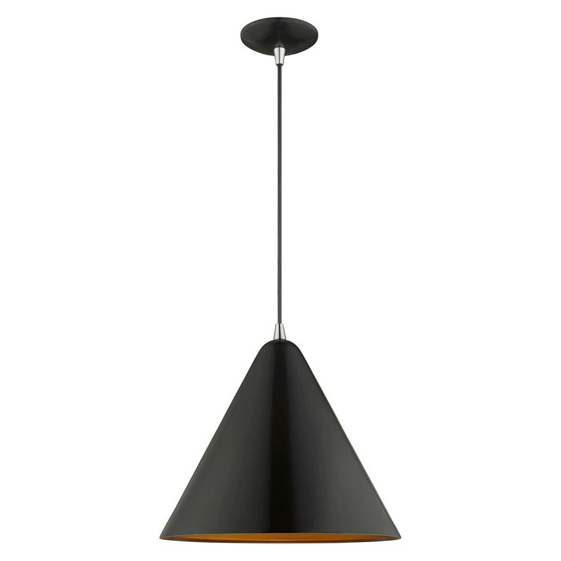 Livex Lighting Dulce 1 - Light Pendant in  Shiny Black