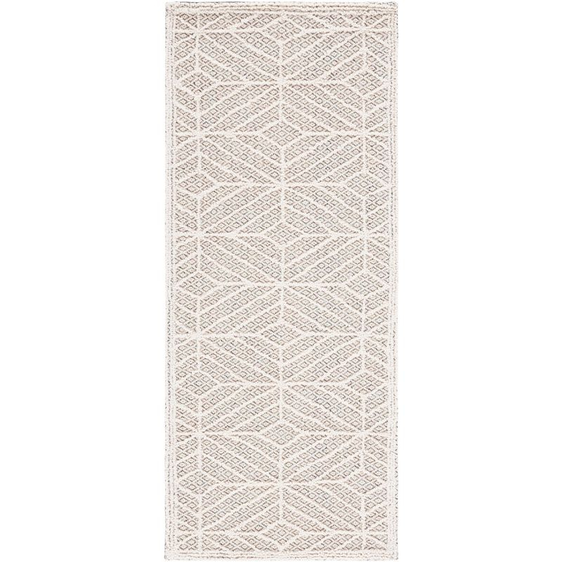 Trace TRC212 Hand Tufted Accent Rug - Ivory/Black - 2'3"x4' - Safavieh.